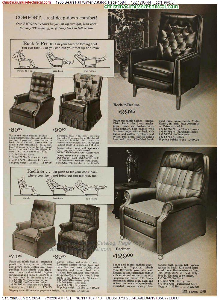 1965 Sears Fall Winter Catalog, Page 1584