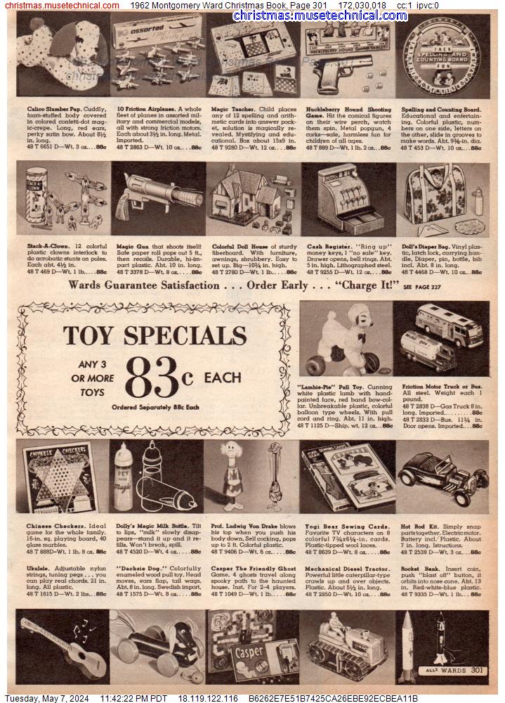 1962 Montgomery Ward Christmas Book, Page 301