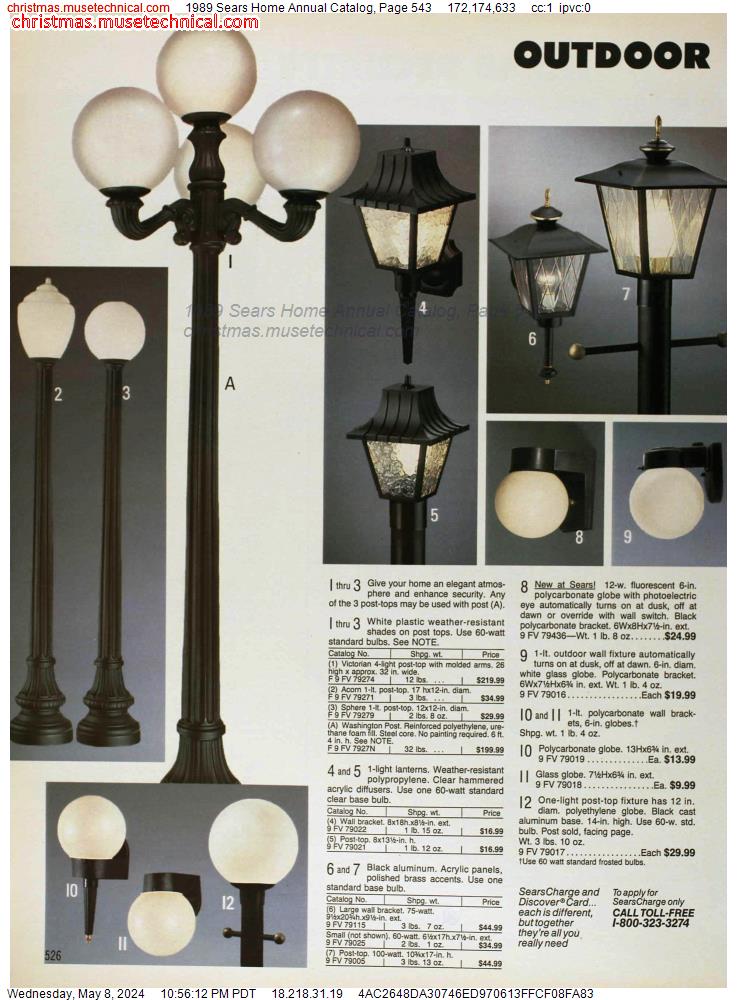 1989 Sears Home Annual Catalog, Page 543