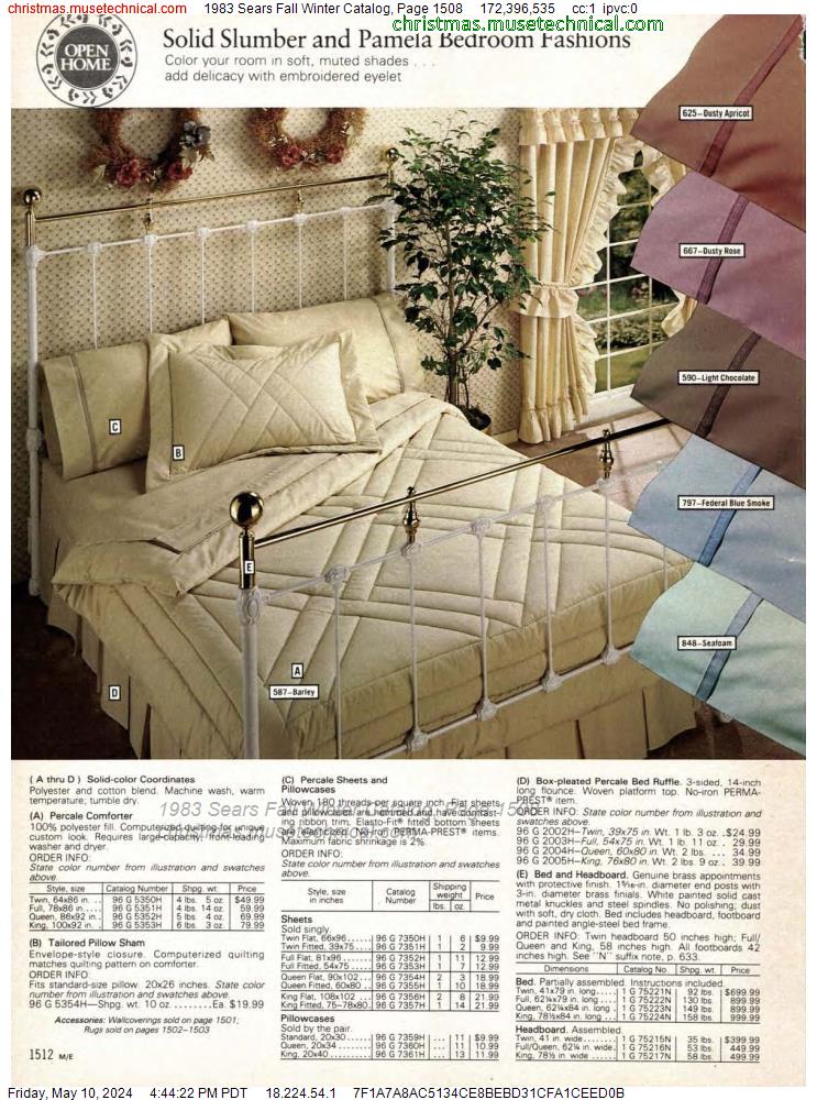 1983 Sears Fall Winter Catalog, Page 1508