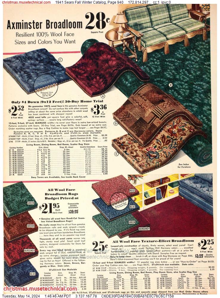 1941 Sears Fall Winter Catalog, Page 940