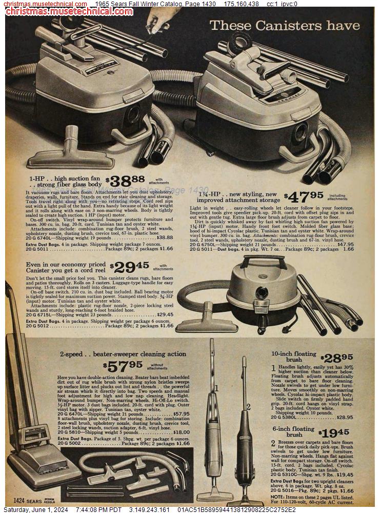 1965 Sears Fall Winter Catalog, Page 1430