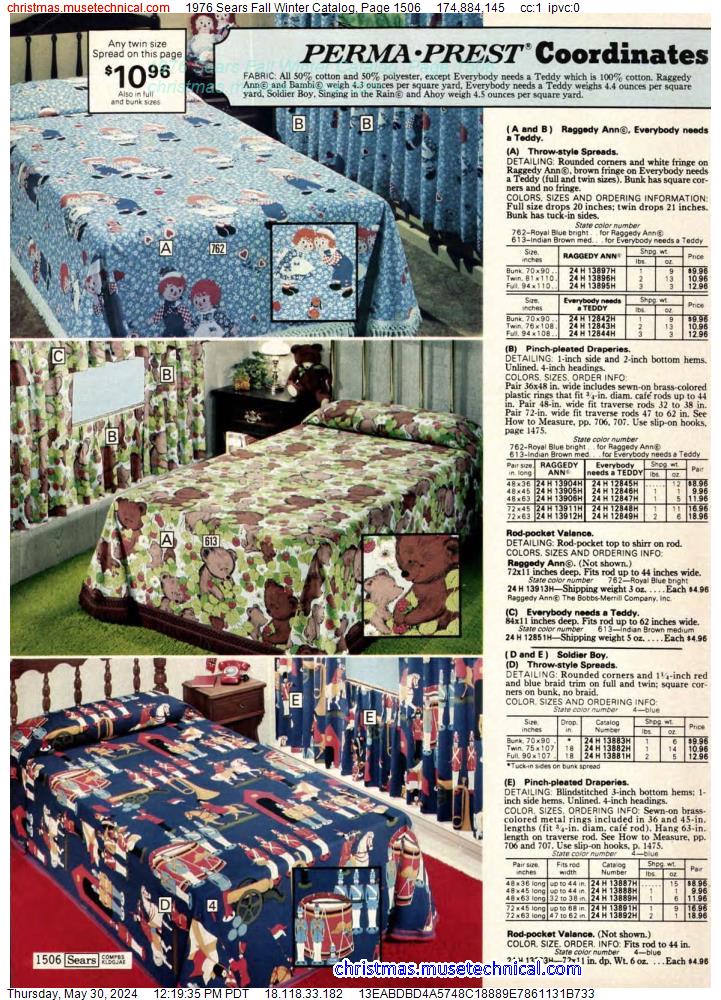 1976 Sears Fall Winter Catalog, Page 1506