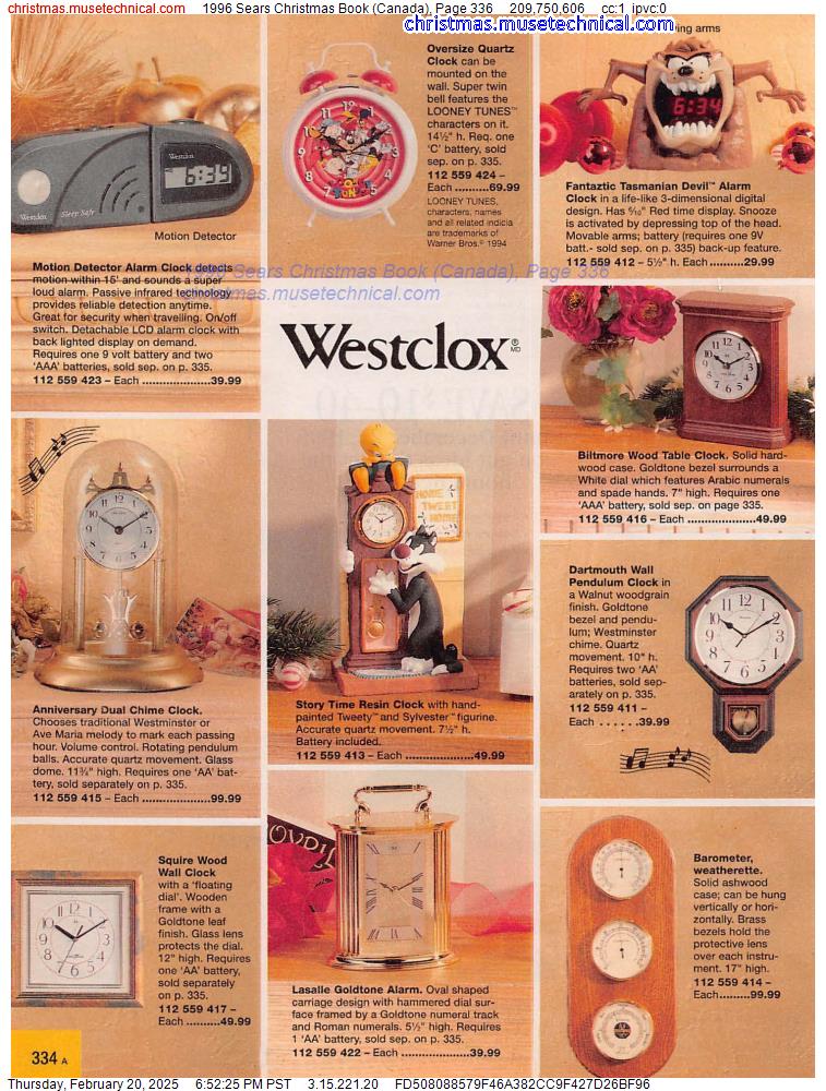 1996 Sears Christmas Book (Canada), Page 336