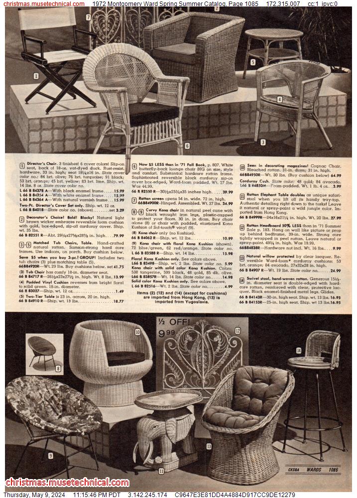 1972 Montgomery Ward Spring Summer Catalog, Page 1085