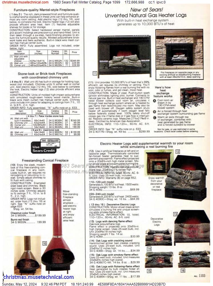 1983 Sears Fall Winter Catalog, Page 1099