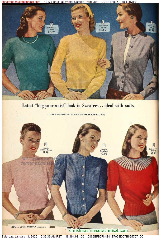 1947 Sears Fall Winter Catalog, Page 302