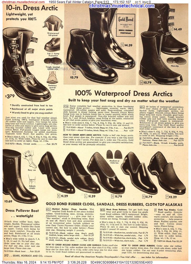 1950 Sears Fall Winter Catalog, Page 513