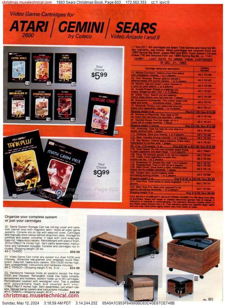 1983 Sears Christmas Book, Page 603