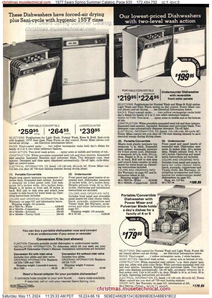 1977 Sears Spring Summer Catalog, Page 930