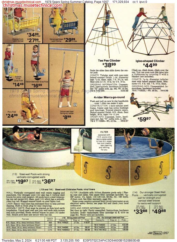 1978 Sears Spring Summer Catalog, Page 1057