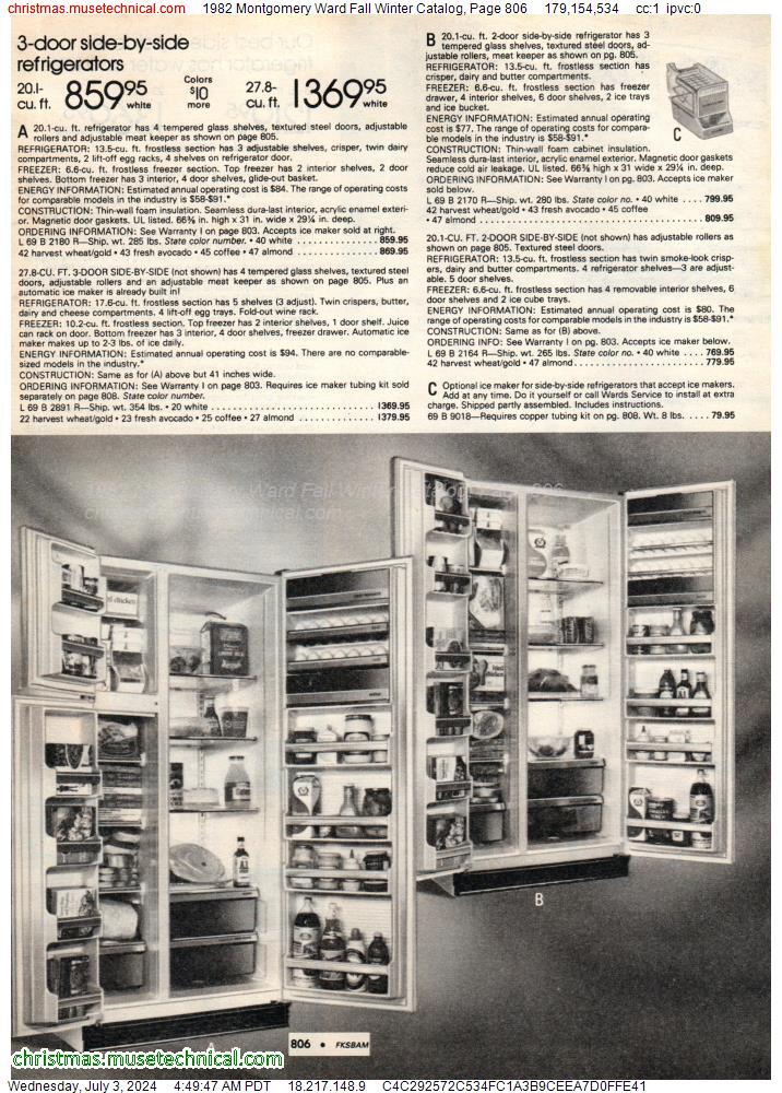 1982 Montgomery Ward Fall Winter Catalog, Page 806