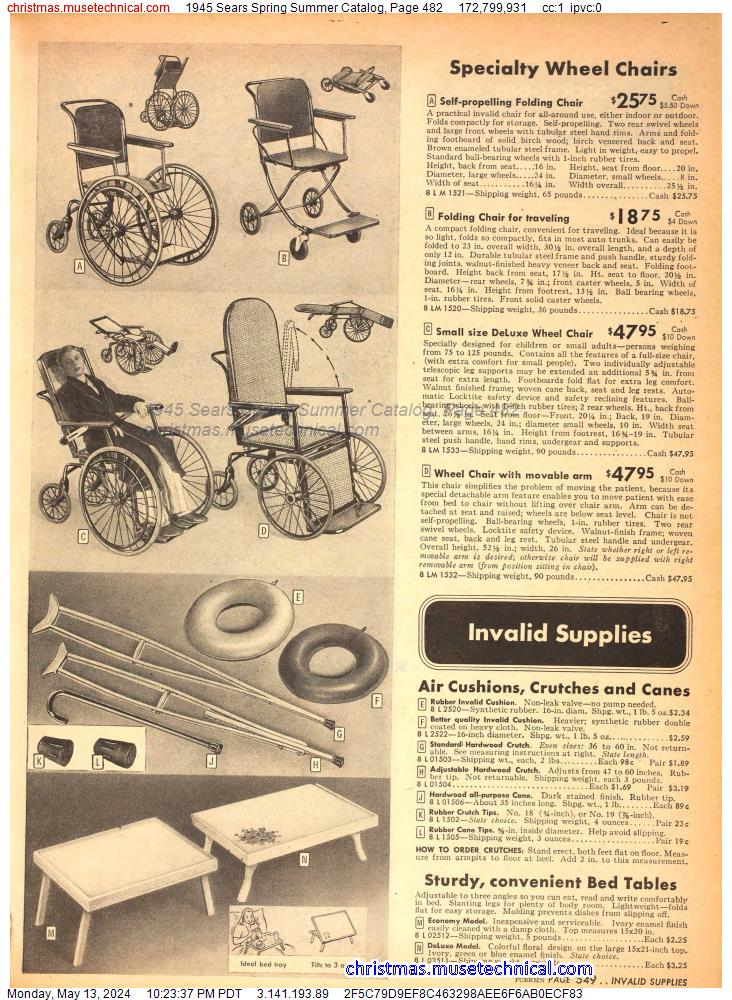 1945 Sears Spring Summer Catalog, Page 482