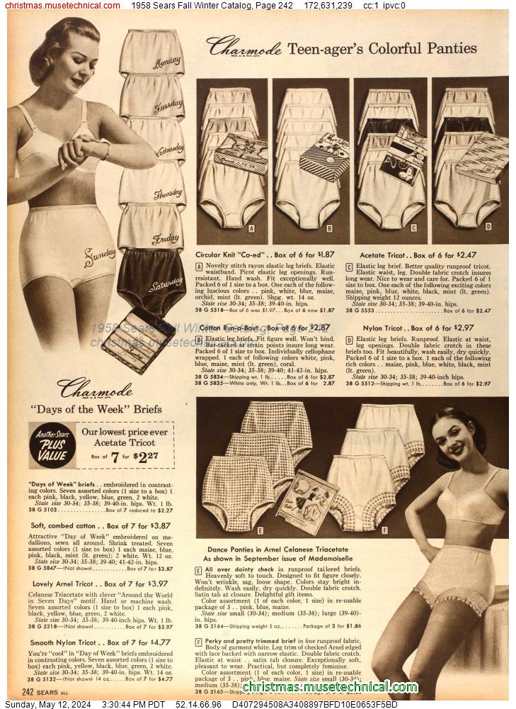 1958 Sears Fall Winter Catalog, Page 242