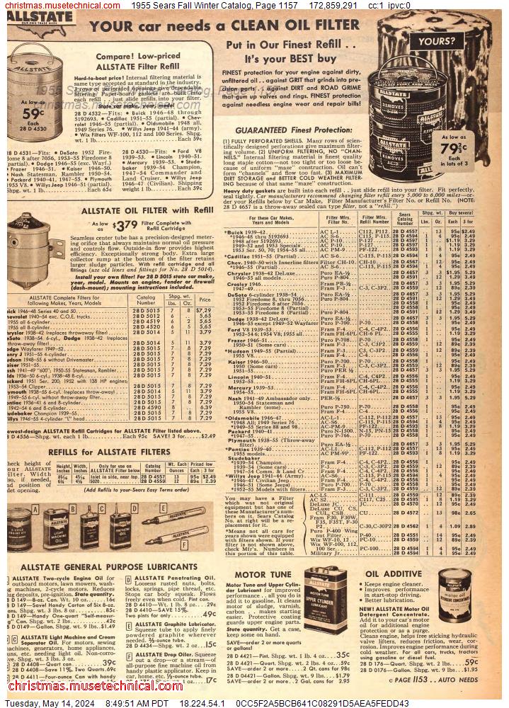1955 Sears Fall Winter Catalog, Page 1157