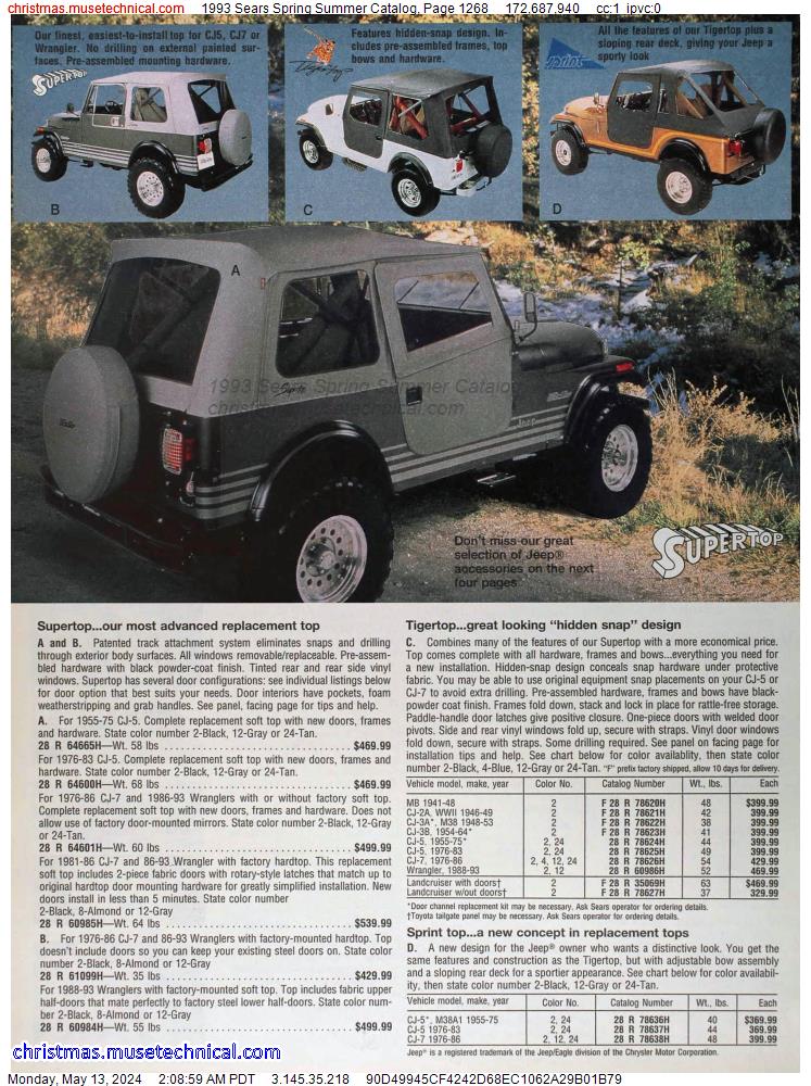 1993 Sears Spring Summer Catalog, Page 1268