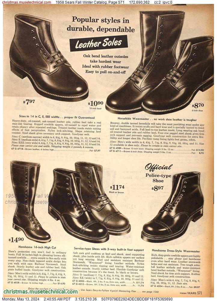 1958 Sears Fall Winter Catalog, Page 571