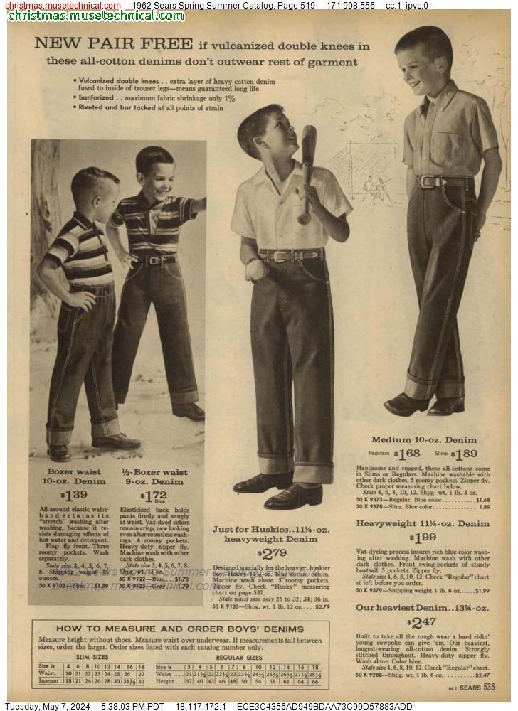 1962 Sears Spring Summer Catalog, Page 519