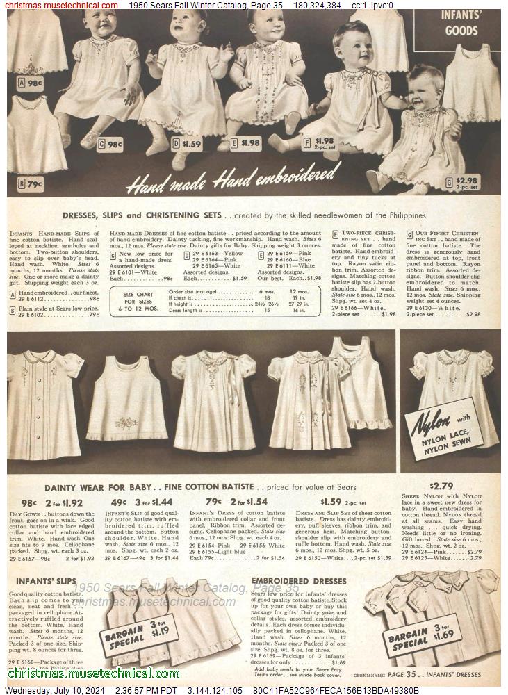 1950 Sears Fall Winter Catalog, Page 35