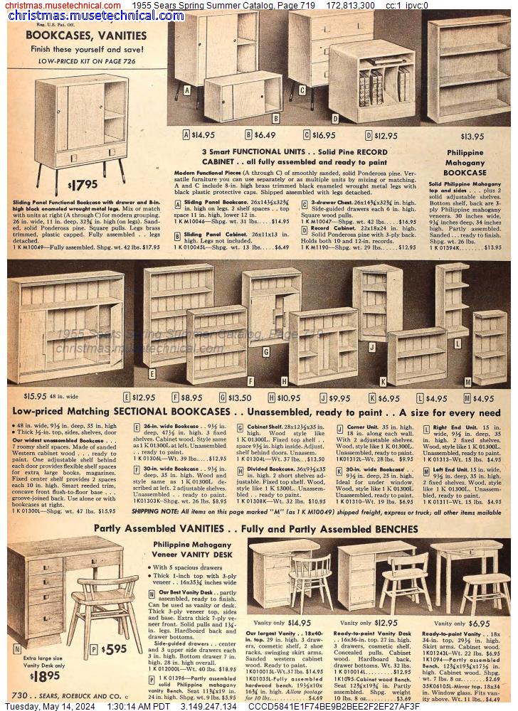 1955 Sears Spring Summer Catalog, Page 719