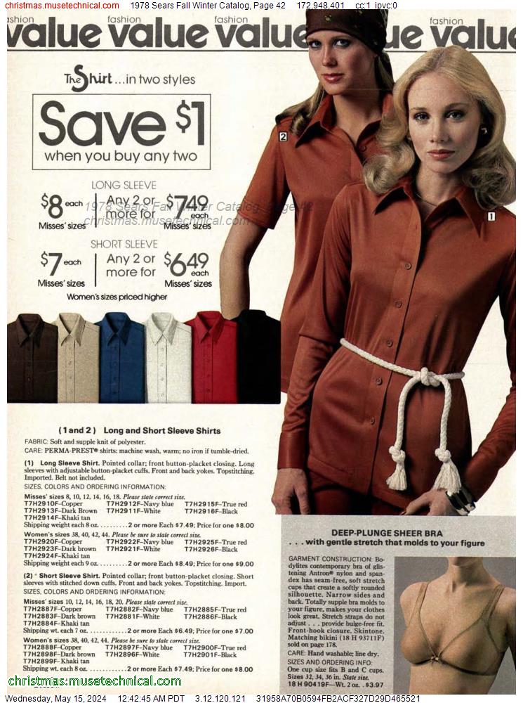 1978 Sears Fall Winter Catalog, Page 42