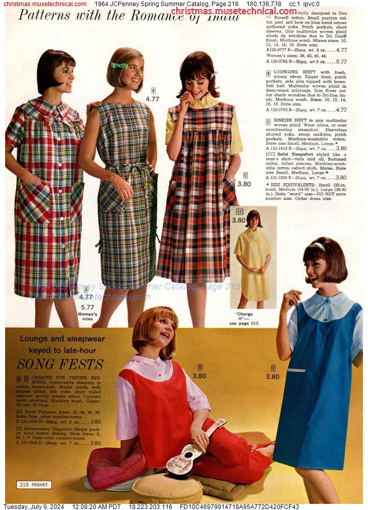 1964 JCPenney Spring Summer Catalog, Page 218