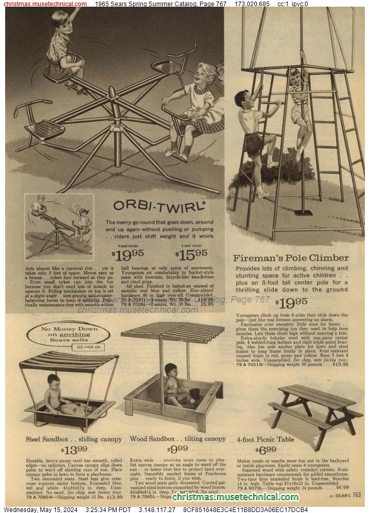 1965 Sears Spring Summer Catalog, Page 767