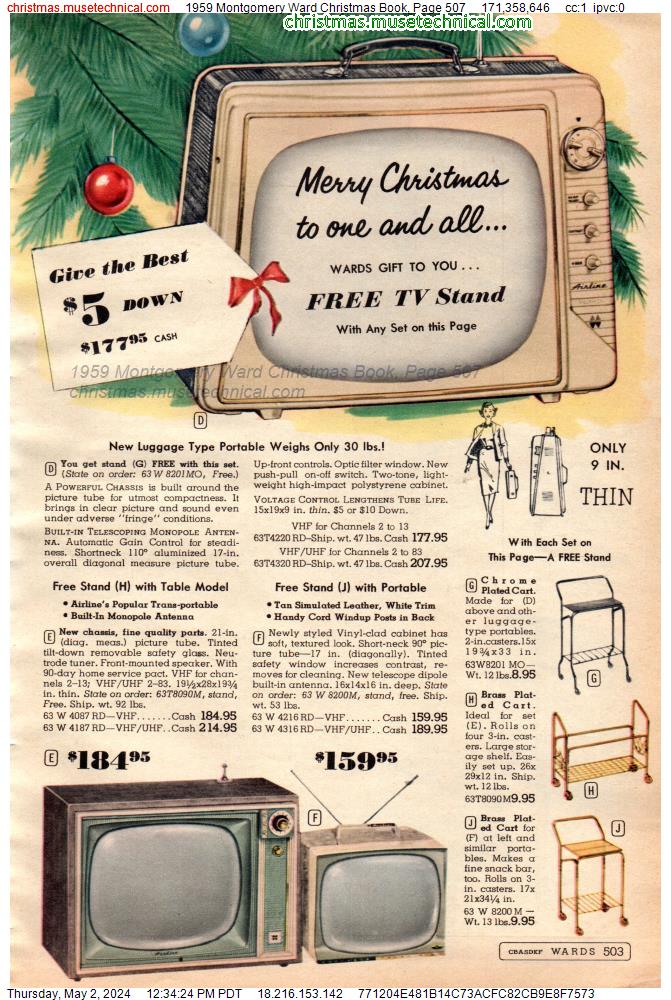 1959 Montgomery Ward Christmas Book, Page 507