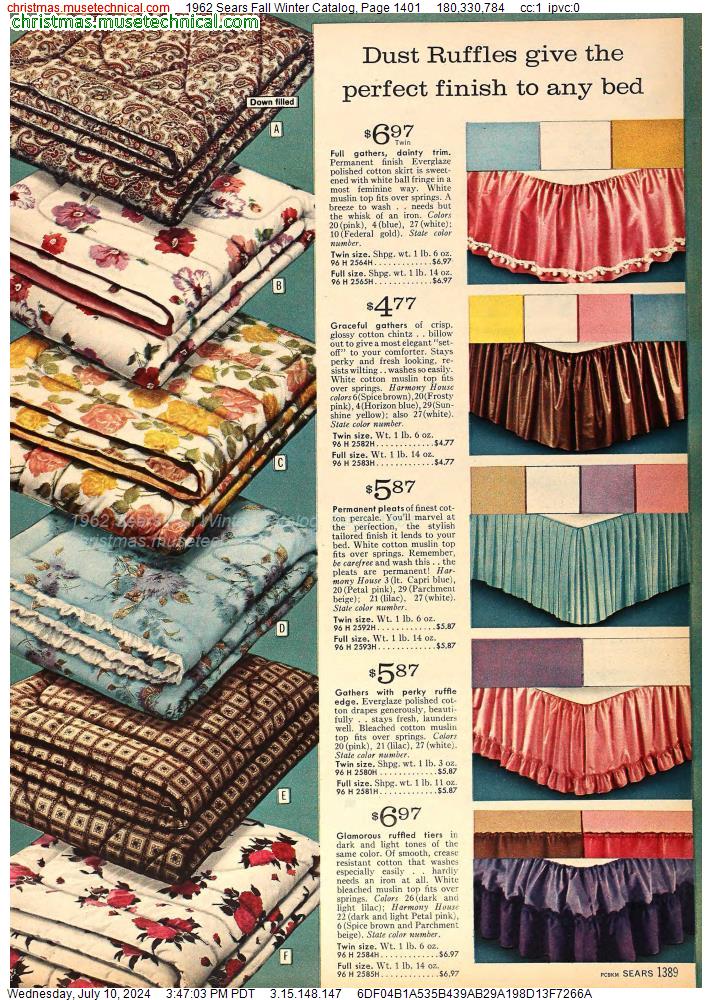 1962 Sears Fall Winter Catalog, Page 1401