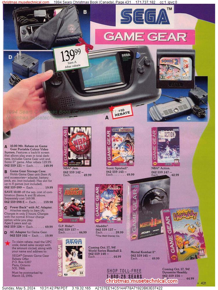 1994 Sears Christmas Book (Canada), Page 431