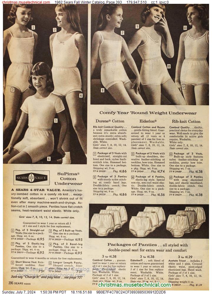 1962 Sears Fall Winter Catalog, Page 393