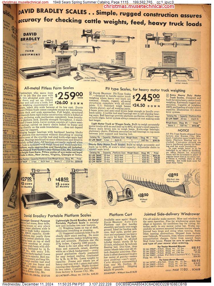 1948 Sears Spring Summer Catalog, Page 1115