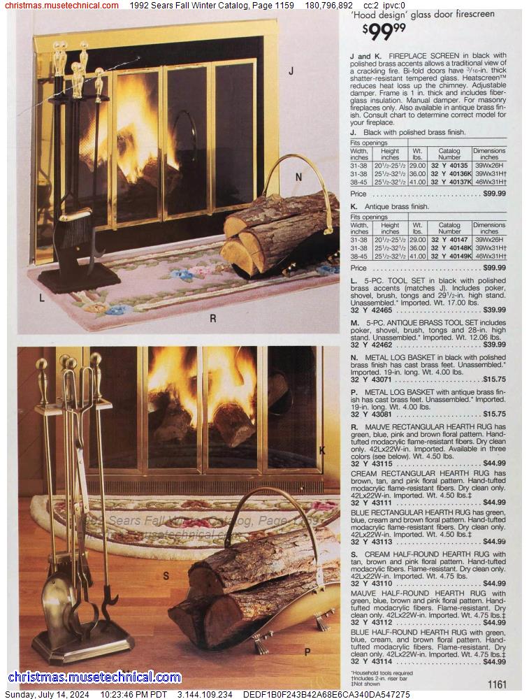 1992 Sears Fall Winter Catalog, Page 1159