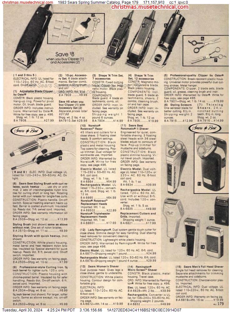 1983 Sears Spring Summer Catalog, Page 179