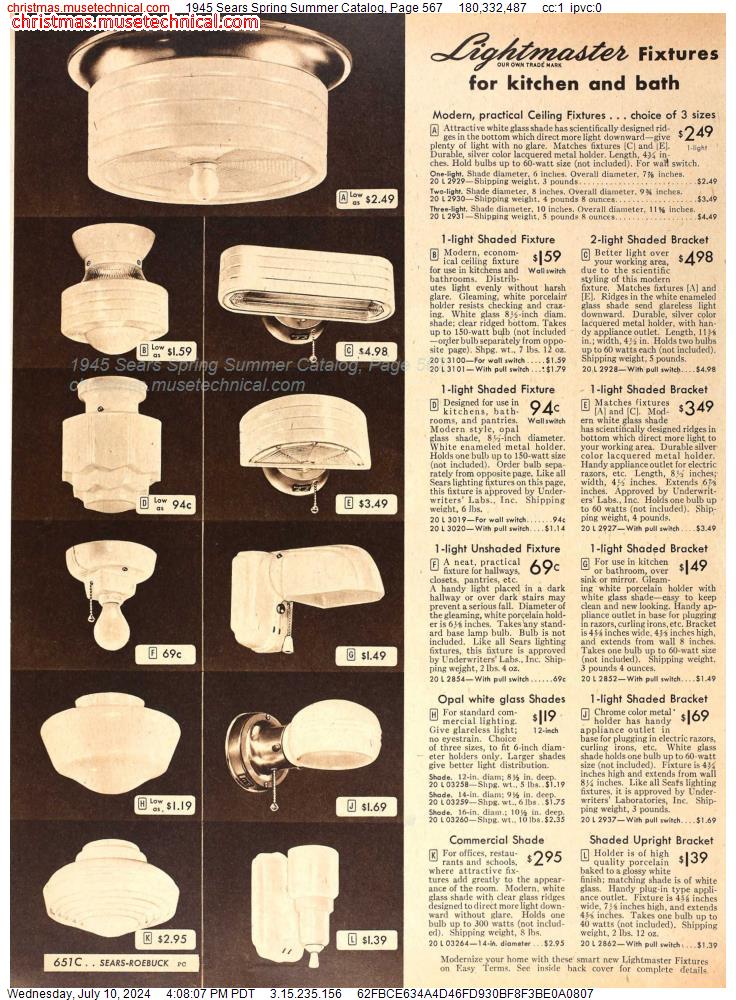 1945 Sears Spring Summer Catalog, Page 567