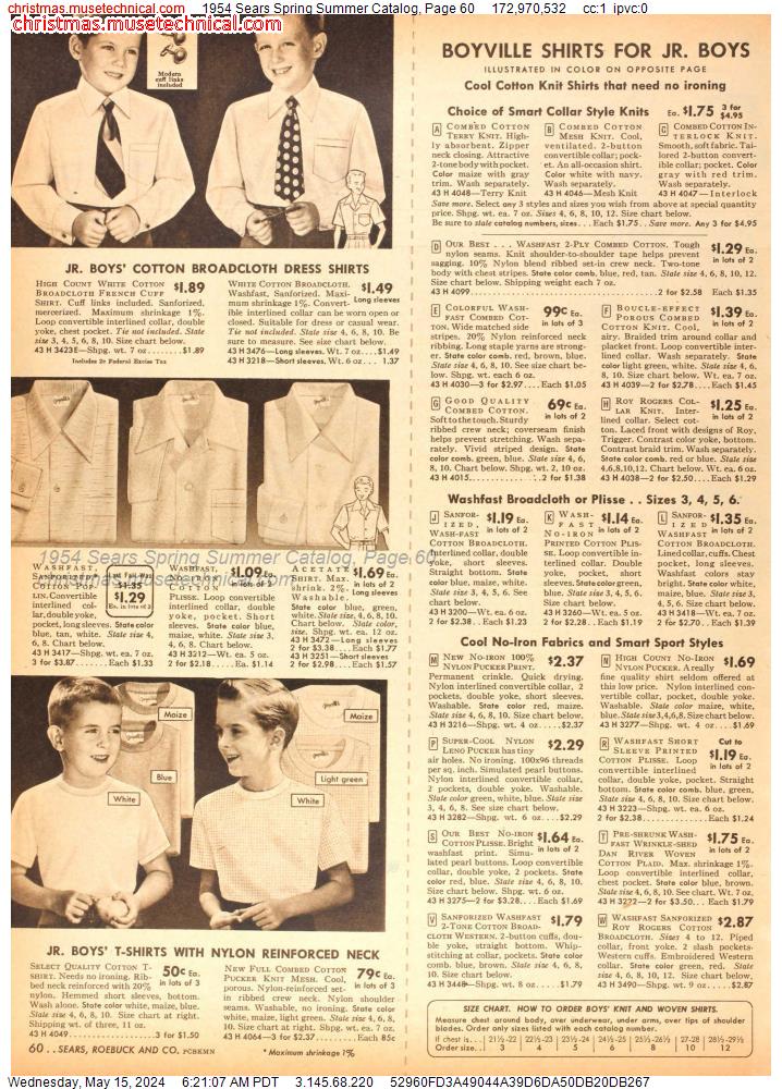 1954 Sears Spring Summer Catalog, Page 60