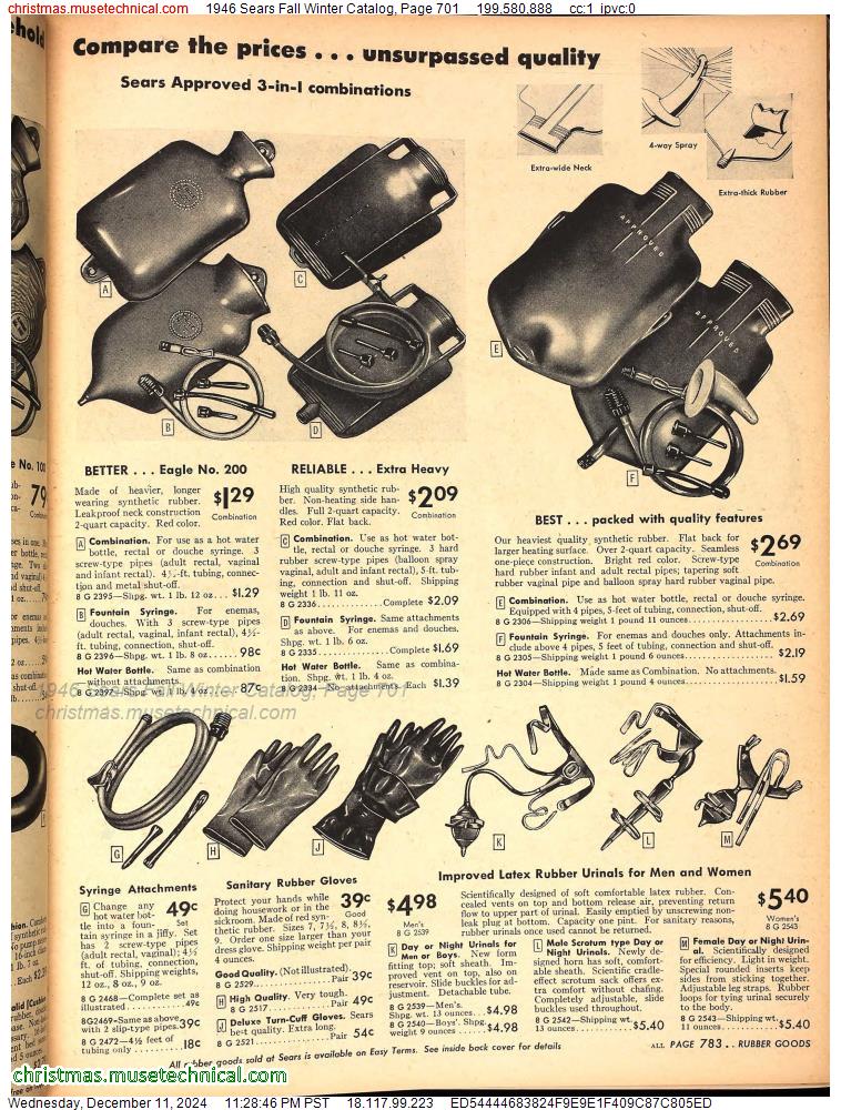 1946 Sears Fall Winter Catalog, Page 701