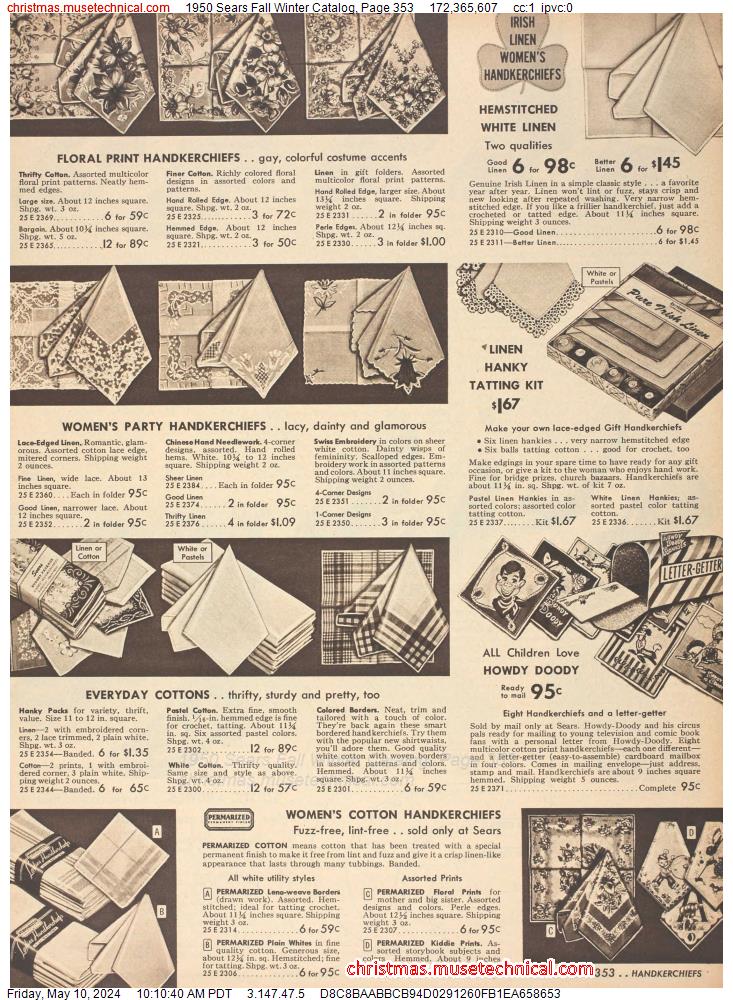1950 Sears Fall Winter Catalog, Page 353