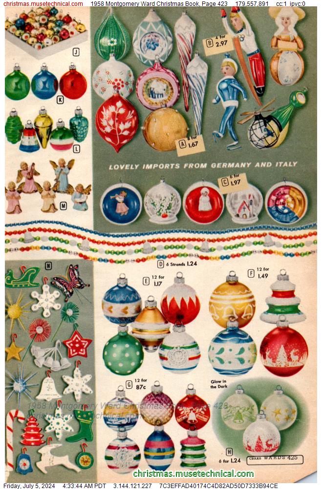 1958 Montgomery Ward Christmas Book, Page 423
