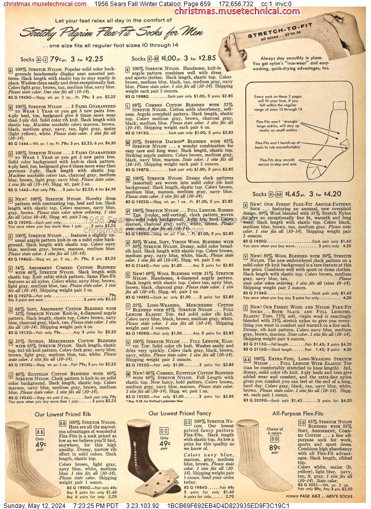 1956 Sears Fall Winter Catalog, Page 659