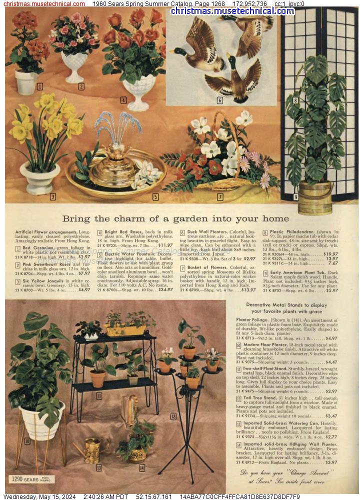 1960 Sears Spring Summer Catalog, Page 1268