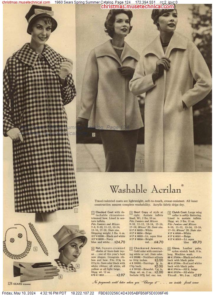 1960 Sears Spring Summer Catalog, Page 124