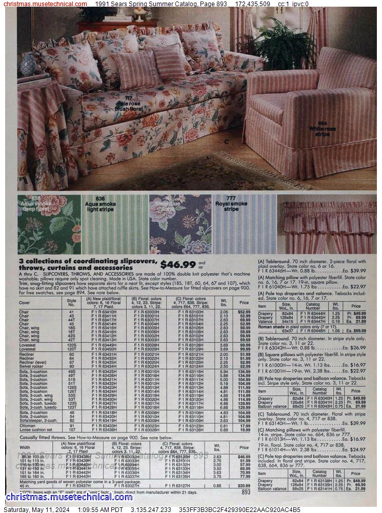 1991 Sears Spring Summer Catalog, Page 893
