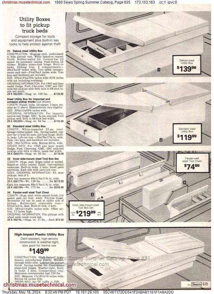 1980 Sears Spring Summer Catalog, Page 635