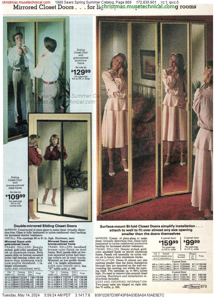 1980 Sears Spring Summer Catalog, Page 869