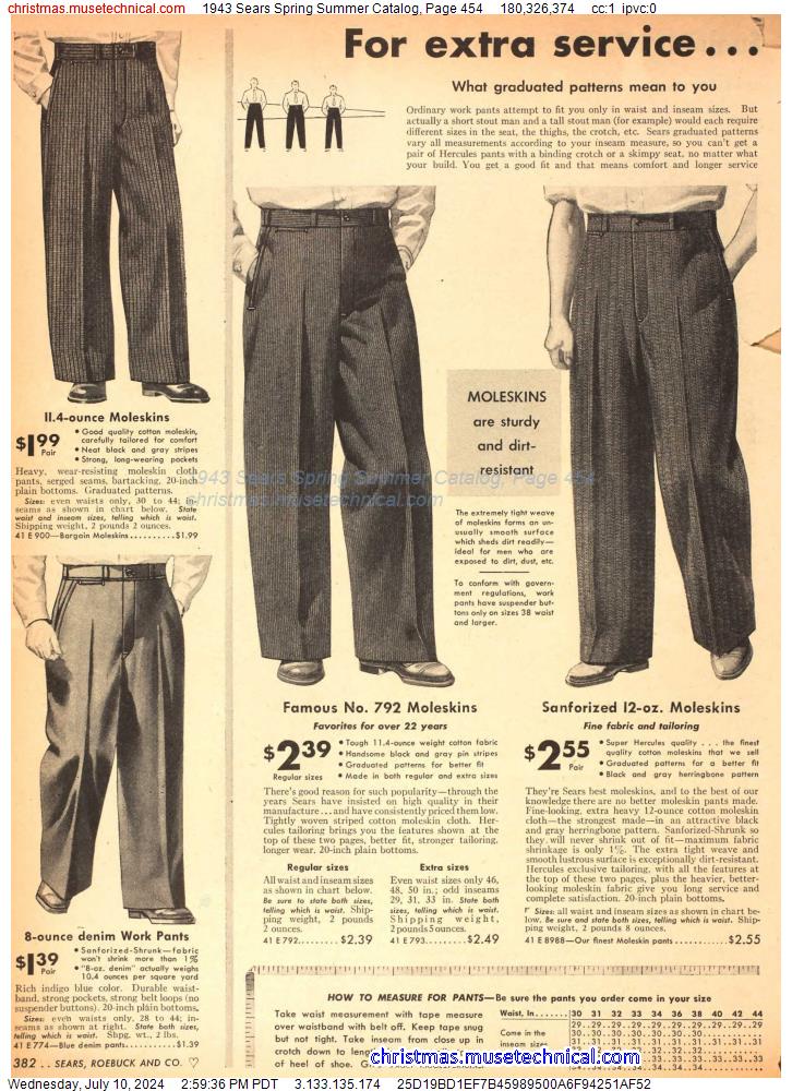 1943 Sears Spring Summer Catalog, Page 454
