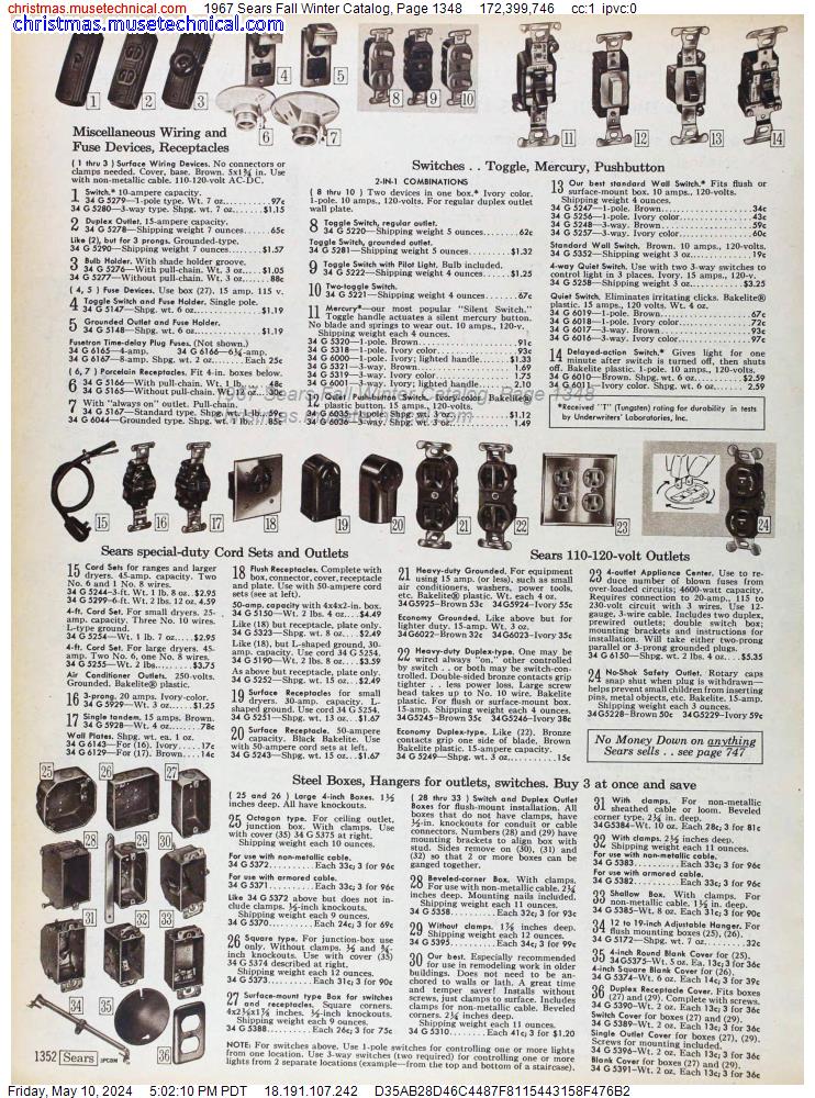 1967 Sears Fall Winter Catalog, Page 1348