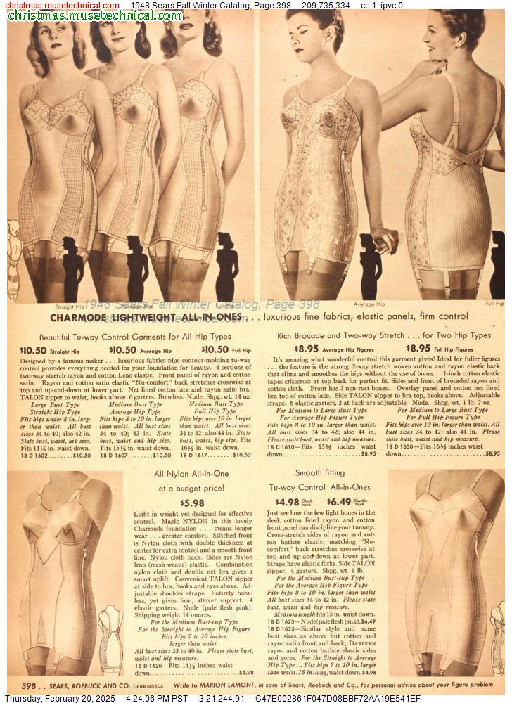 1948 Sears Fall Winter Catalog, Page 398