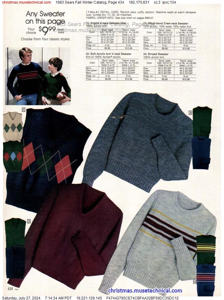 1983 Sears Fall Winter Catalog, Page 434